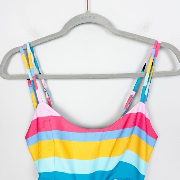 LOVERS + FRIENDS | NEW Alexandra Striped Tie Back Cutout Dress Women’s Size XS - Picture 6 of 14